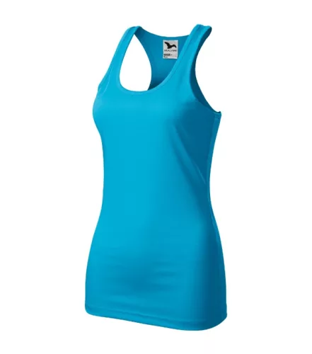 Malfini Racer - Mélyebb, kerek nyakkivágású, sport-hátú női atléta - Türkiz - 2XL