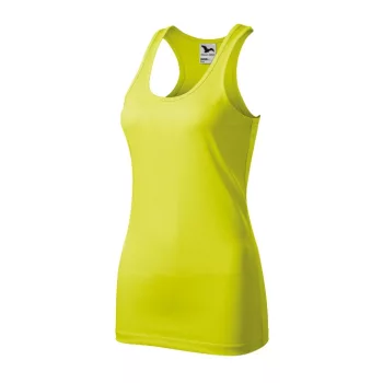   Malfini Racer - Mélyebb, kerek nyakkivágású, sport-hátú női atléta - Neon sárga - 2XL