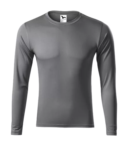 Malfini Pride - Kerek nyakú, hosszú ujjú unisex póló - Acélszürke - 2XL