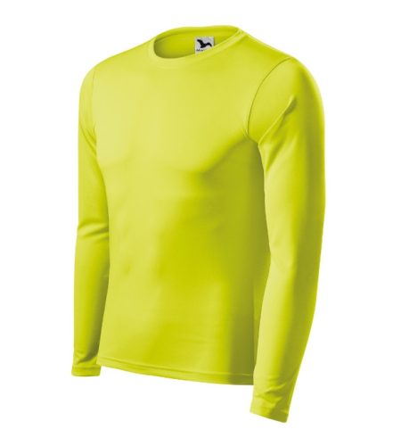 Malfini Pride - Kerek nyakú, hosszú ujjú unisex póló - Neon sárga - 2XL
