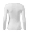 Malfini Fit-T LS - Mélyebb, kerek nyakkivágású, hosszú ujjú női póló - Fehér - XS