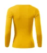Malfini Fit-T LS - Mélyebb, kerek nyakkivágású, hosszú ujjú női póló - Sárga - L