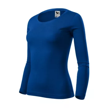   Malfini Fit-T LS - Mélyebb, kerek nyakkivágású, hosszú ujjú női póló - Királykék - M