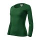 Malfini Fit-T LS - Mélyebb, kerek nyakkivágású, hosszú ujjú női póló - Üvegzöld - S