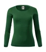 Malfini Fit-T LS - Mélyebb, kerek nyakkivágású, hosszú ujjú női póló - Üvegzöld - XL