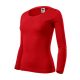 Malfini Fit-T LS - Mélyebb, kerek nyakkivágású, hosszú ujjú női póló - Piros - XS