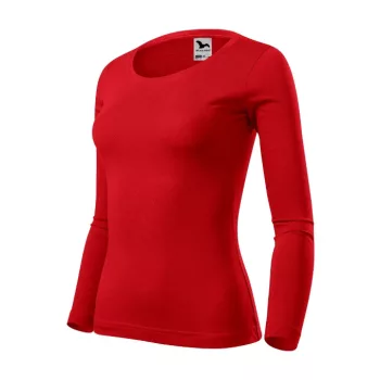   Malfini Fit-T LS - Mélyebb, kerek nyakkivágású, hosszú ujjú női póló - Piros - L
