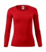 Malfini Fit-T LS - Mélyebb, kerek nyakkivágású, hosszú ujjú női póló - Piros - L