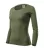 Malfini Fit-T LS - Mélyebb, kerek nyakkivágású, hosszú ujjú női póló - Khaki - S