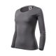 Malfini Fit-T LS - Mélyebb, kerek nyakkivágású, hosszú ujjú női póló - Acélszürke - 2XL