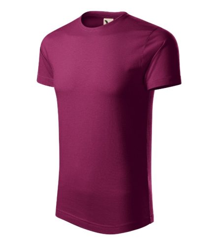 Malfini Origin (GOTS) - Keskeny nyakkivágású, biopamut férfi póló - Rododendron - 3XL