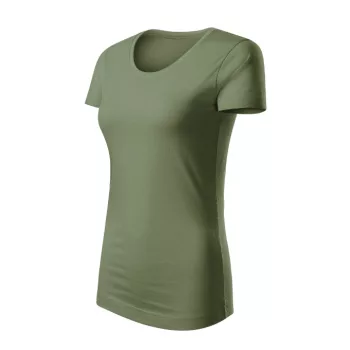   Malfini Origin (GOTS) - Keskeny nyakkivágású, biopamut női póló - Khaki - XL
