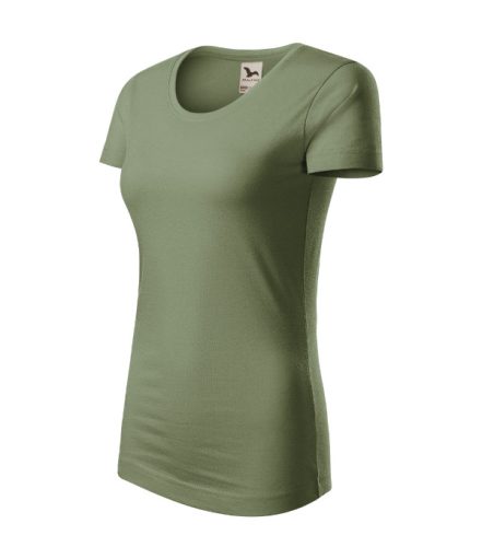 Malfini Origin (GOTS) - Keskeny nyakkivágású, biopamut női póló - Khaki - 2XL