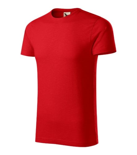 Malfini Native (GOTS) - Keskeny nyakkivágású, biopamut férfi póló - Piros - 2XL