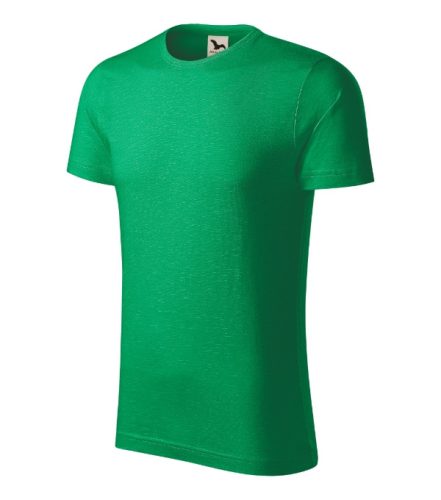 Malfini Native (GOTS) - Keskeny nyakkivágású, biopamut férfi póló - Fűzöld - 2XL