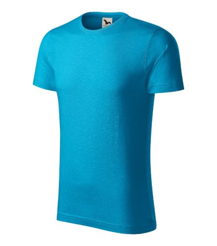 Malfini Native (GOTS) - Keskeny nyakkivágású, biopamut férfi póló - Türkiz - 2XL