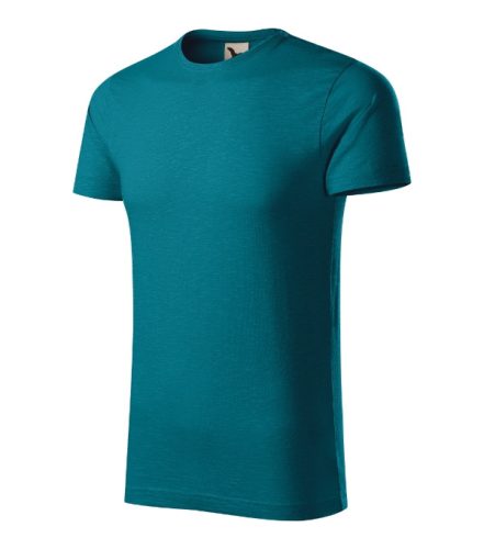 Malfini Native (GOTS) - Keskeny nyakkivágású, biopamut férfi póló - Petrol kék - 3XL
