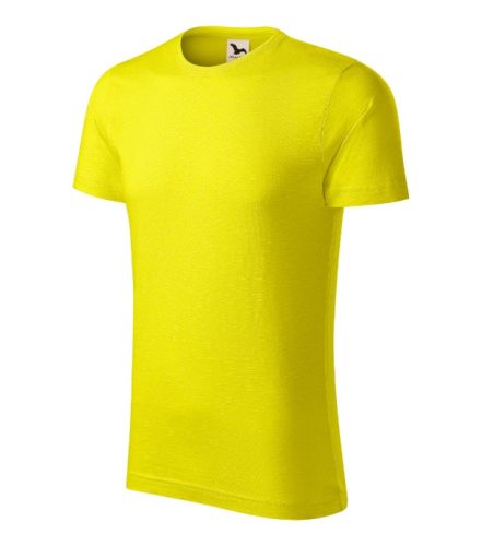 Malfini Native (GOTS) - Keskeny nyakkivágású, biopamut férfi póló - Citrom - 2XL