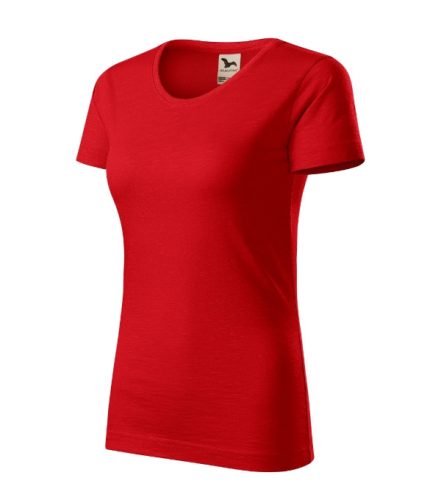 Malfini Native (GOTS) - Keskeny nyakkivágású, biopamut női póló - Piros - 2XL