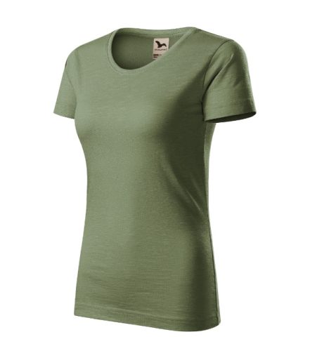 Malfini Native (GOTS) - Keskeny nyakkivágású, biopamut női póló - Khaki - XL