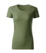 Malfini Native (GOTS) - Keskeny nyakkivágású, biopamut női póló - Khaki - 2XL