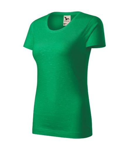 Malfini Native (GOTS) - Keskeny nyakkivágású, biopamut női póló - Fűzöld - 2XL
