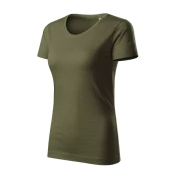   Malfini Native (GOTS) - Keskeny nyakkivágású, biopamut női póló - Military - XL