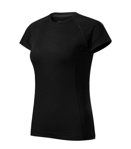 Malfini Destiny - Keskeny nyakkivágású, karcsúsított női póló - Fekete - 2XL