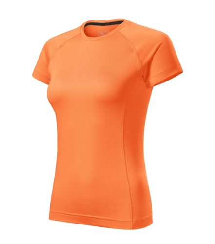 Malfini Destiny - Keskeny nyakkivágású, karcsúsított női póló - Neon mandarin - 2XL