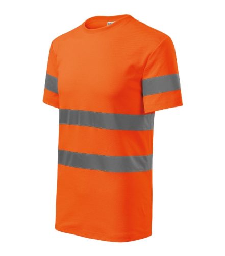 Rimeck HV Protect - Jólláthatósági ruházat, 3M fényvisszaverő csíkos unisex póló - Fluoreszkáló narancssárga - 3XL