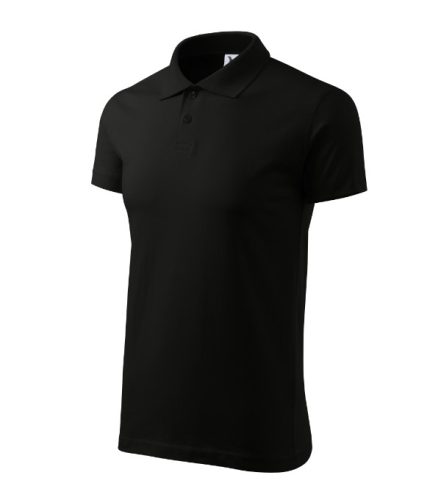 Malfini Single J. - Pamut férfi galléros póló - Fekete - XL