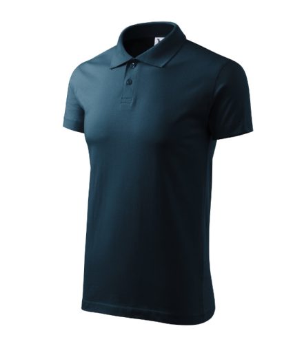 Malfini Single J. - Pamut férfi galléros póló - Tengerészkék - 2XL