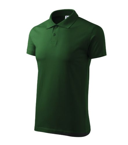 Malfini Single J. - Pamut férfi galléros póló - Üvegzöld - 2XL