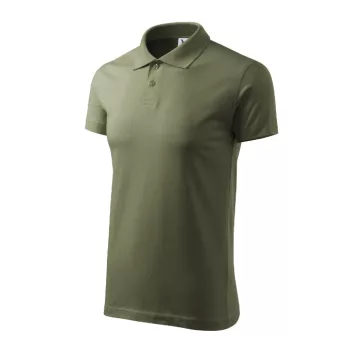   Malfini Single J. - Pamut férfi galléros póló - Khaki - M