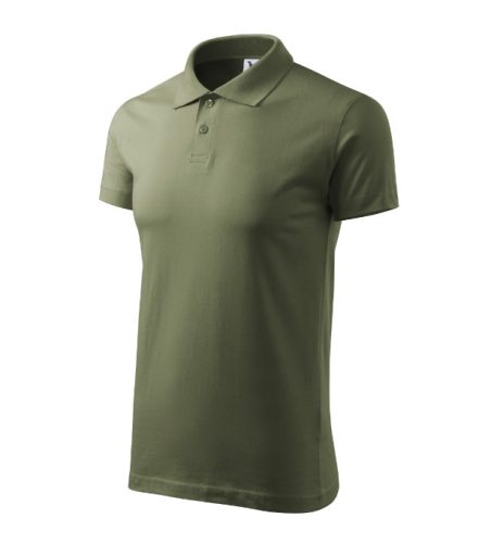 Malfini Single J. - Pamut férfi galléros póló - Khaki - 2XL