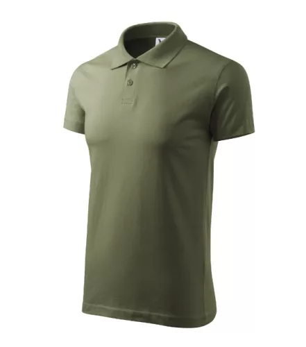 Malfini Single J. - Pamut férfi galléros póló - Khaki - 2XL