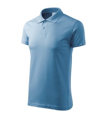Malfini Single J. - Pamut férfi galléros póló - Azúrkék - 2XL
