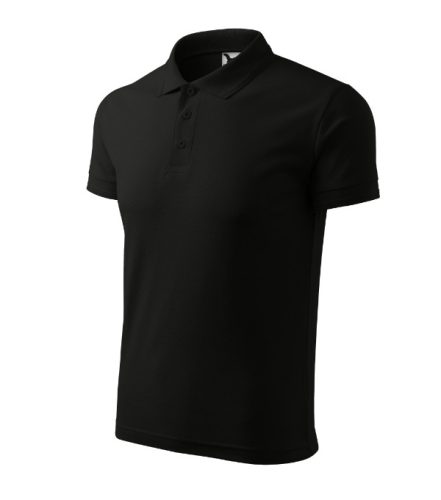 Malfini Pique Polo - Pique férfi galléros póló - Fekete - 5XL