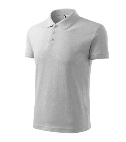 Malfini Pique Polo - Pique férfi galléros póló - Világosszürke melírozott - 2XL
