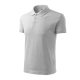 Malfini Pique Polo - Pique férfi galléros póló - Világosszürke melírozott - 2XL