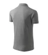Malfini Pique Polo - Pique férfi galléros póló - Sötétszürke melírozott - 2XL