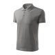Malfini Pique Polo - Pique férfi galléros póló - Világosszürke melírozott - 4XL