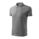 Malfini Pique Polo - Pique férfi galléros póló - Sötétszürke melírozott - 4XL