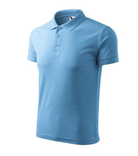 Malfini Pique Polo - Pique férfi galléros póló - Azúrkék - XL