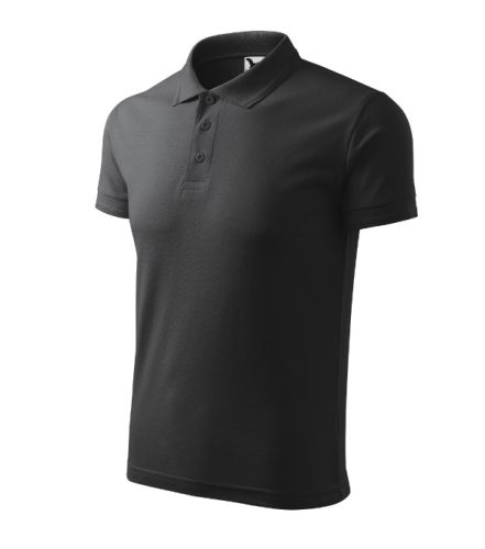 Malfini Pique Polo - Pique férfi galléros póló - Antracit melírozott - 2XL