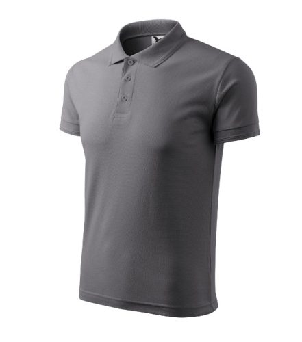 Malfini Pique Polo - Pique férfi galléros póló - Acélszürke - XL