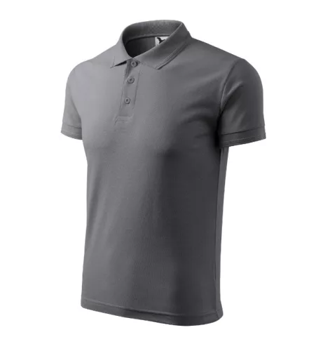 Malfini Pique Polo - Pique férfi galléros póló - Acélszürke - 3XL