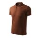 Malfini Pique Polo - Pique férfi galléros póló - Csokoládébarna - 3XL