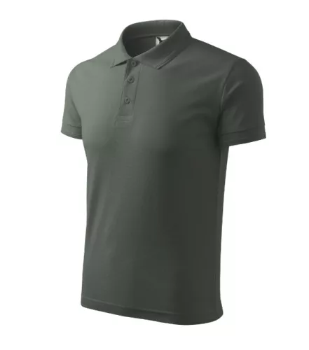 Malfini Pique Polo - Pique férfi galléros póló - Sötét palakő - 3XL
