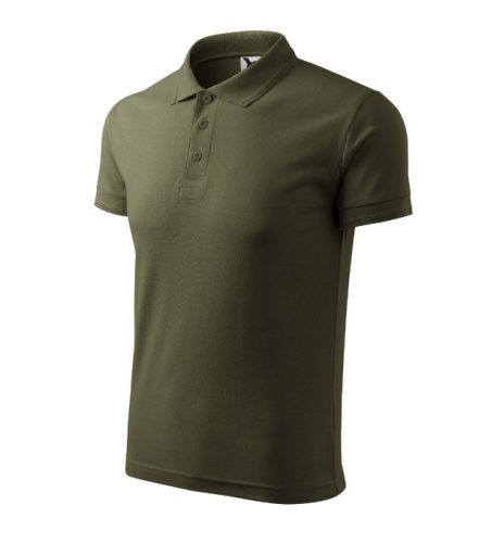 Malfini Pique Polo - Pique férfi galléros póló - Military - 2XL